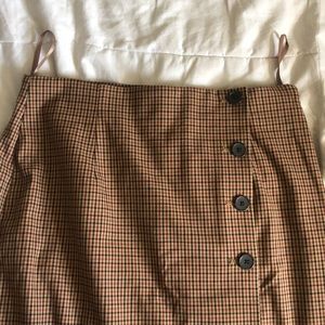Checkered Uniqlo midi skirt